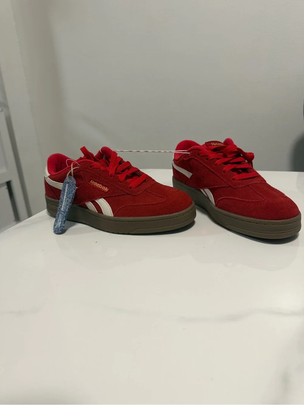 Reebok Red Suede Gum Sole Retro Sneakers Women’s 7.5 NWT